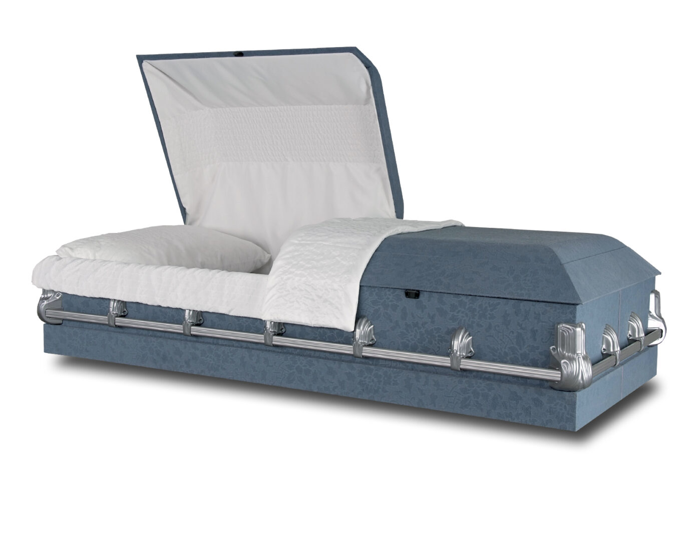 Cloth Casket Wesley Oversized Blue and Gray Exterior